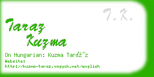 taraz kuzma business card